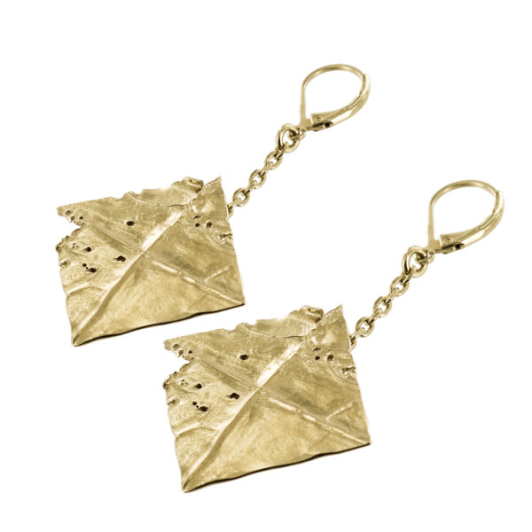 The Last Painting earrings by Zdzislaw Beksinski (gold) - Image 3