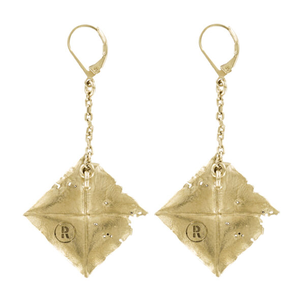 The Last Painting earrings by Zdzislaw Beksinski (gold) - Image 2