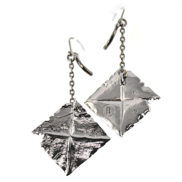 The Last Painting earrings by Zdzislaw Beksinski (black ruthenium)