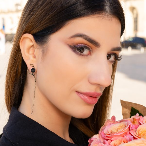 Kolczyki Rose Sauvage z kryształkami Swarovski® - obrazek 3