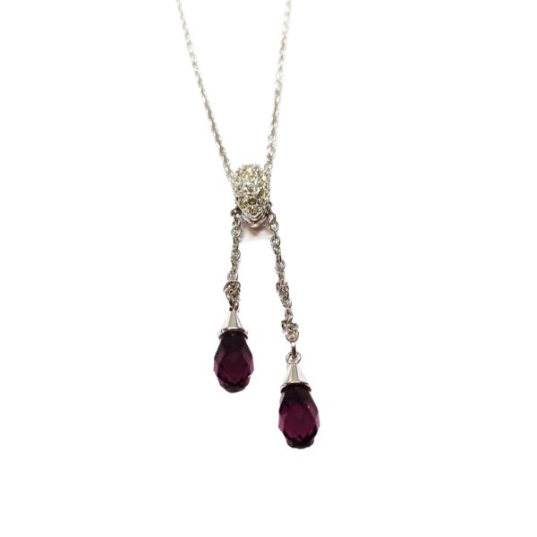 Swarovski double pendant necklace - Image 2