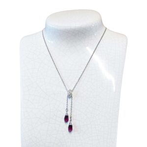 Swarovski double pendant necklace