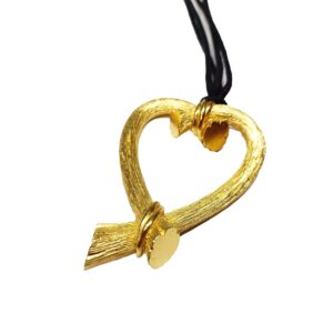 Necklace with gold-plated heart-shaped pendant, Escada & Margaretha Ley