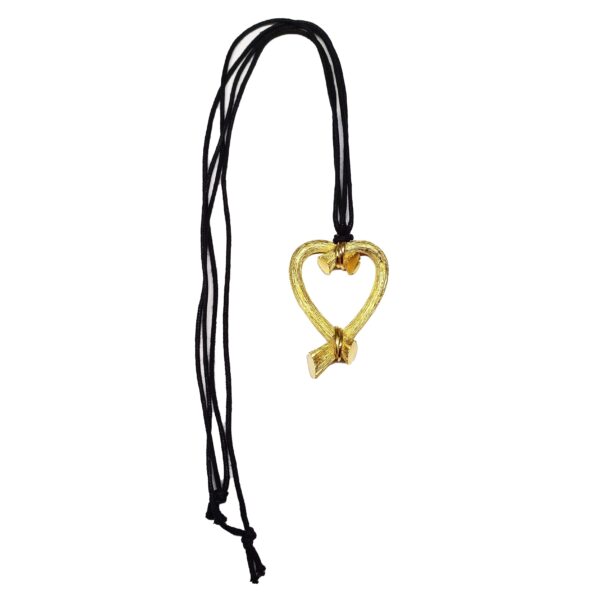 Necklace with gold-plated heart-shaped pendant, Escada & Margaretha Ley - Image 2