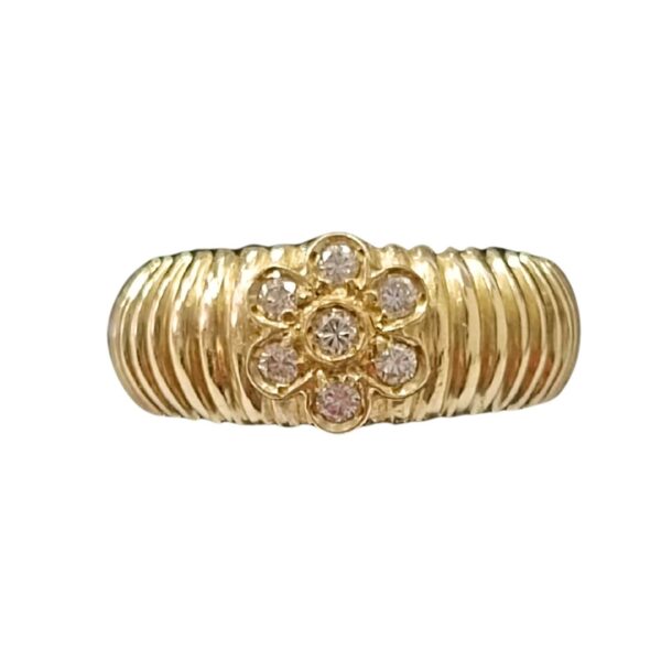 Gold ring with diamonds (585) - Image 2