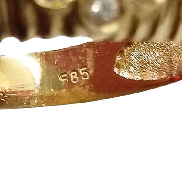 Gold ring with diamonds (585) - Image 4