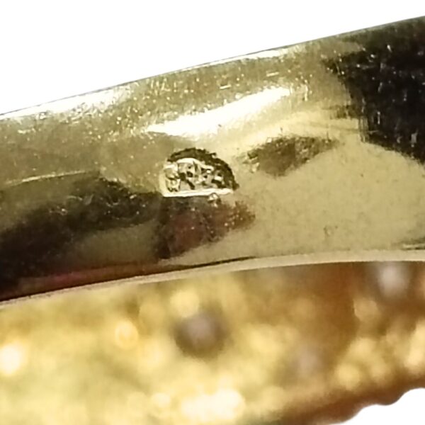 Gold ring with diamonds (585) - Image 3